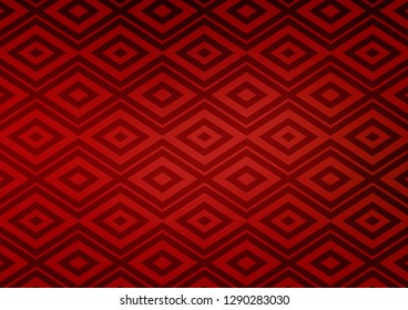 Light Red vector pattern with lines, rectangles. Glitter abstract illustration with colorful lines, rhombuses. Best design for your ad, poster, banner.