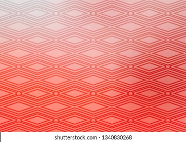 Light Red vector pattern with lines, rectangles. Glitter abstract illustration with colorful lines, rhombuses. Backdrop for TV commercials.