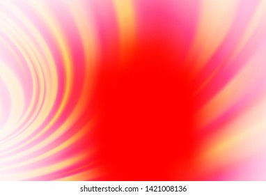 Light Red vector pattern with lines, ovals. Shining crooked illustration in marble style. The best blurred design for your business.