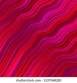 Light Red vector pattern with lines. Abstract gradient illustration with wry lines. Template for your UI design.