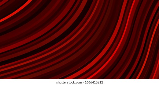 Light Red vector pattern with lines. Colorful illustration in circular style with lines. Smart design for your promotions.