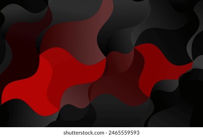 Light Red vector pattern with lines, ovals. Shining crooked illustration in marble style. New composition for your brand book.