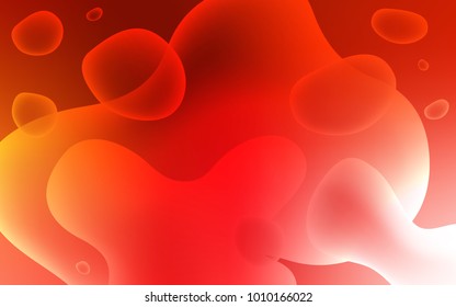 Light Red vector pattern with liquid shapes. Geometric illustration in memphis style with gradient.  A new texture for your  ad, booklets, leaflets.