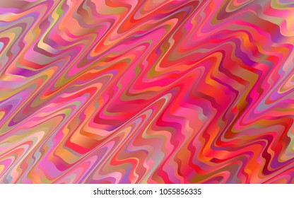 Light Red vector pattern with liquid shapes. Modern gradient abstract illustration with bandy lines. Marble design for your web site.