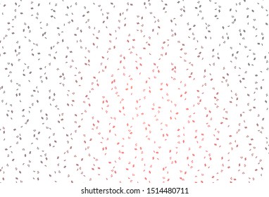 Light Red vector pattern with music elements. Decorative design in abstract style with music shapes. Template for fasion magazines.
