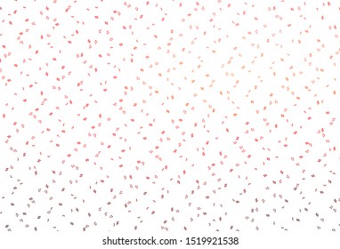 Light Red vector pattern with music elements. Decorative design in abstract style with music shapes. Modern design for wallpapers.