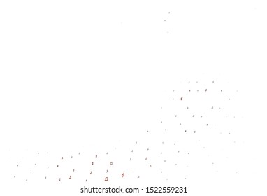 Light Red vector pattern with music elements. Decorative design in abstract style with music shapes. Pattern for festival leaflets.