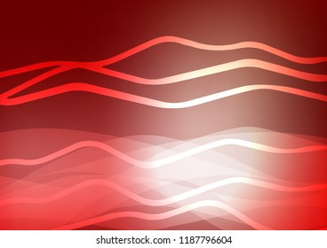 Light Red vector pattern with narrow lines. Decorative shining illustration with lines on abstract template. The pattern can be used for websites.