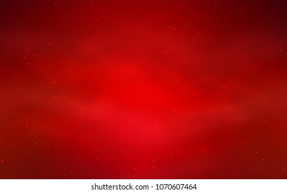Light Red vector pattern with night sky stars. Glitter abstract illustration with colorful cosmic stars. Pattern for futuristic ad, booklets.