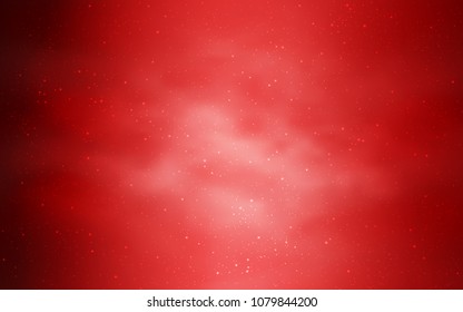 Light Red vector pattern with night sky stars. Space stars on blurred abstract background with gradient. Pattern for astronomy websites.