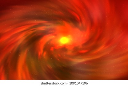 Light Red vector pattern with night sky stars. Space stars on blurred abstract background with gradient. Smart design for your business advert.