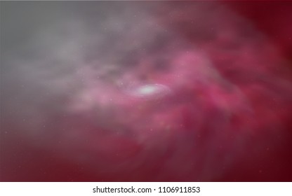 Light Red vector pattern with night sky stars. Shining illustration with sky stars on abstract template. Pattern for astronomy websites.