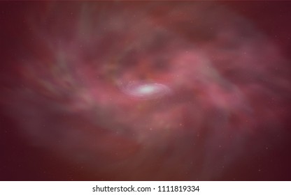 Light Red vector pattern with night sky stars. Shining colored illustration with bright astronomical stars. Pattern for astronomy websites.