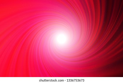 Light Red vector pattern with night sky stars. Glitter abstract illustration with colorful cosmic stars. Pattern for futuristic ad, booklets.