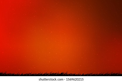 Light Red vector pattern with night sky stars. Shining illustration with sky stars on abstract template. Best design for your ad, poster, banner.