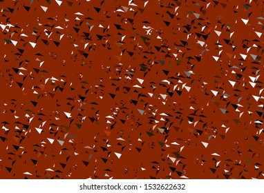 Light Red vector pattern with polygonal style. Glitter abstract illustration with triangular shapes. Template for wallpapers.