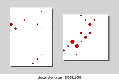 Light Red vector pattern for posters. Glitter abstract design concept with text box. The pattern can be used for any ad, booklets.