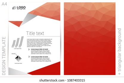Light Red vector  pattern for posters. Booklet with textbox on colorful abstract background. Completely new template for your brand book.