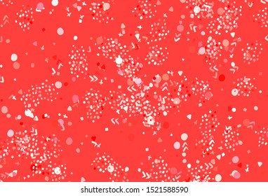 Light Red vector pattern with random forms. Colorful chaotic forms with gradient in modern style. Modern design for your business card.