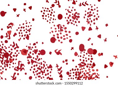 Light Red vector pattern with random forms. Modern abstract illustration with colorful random forms. Best smart design for your business.