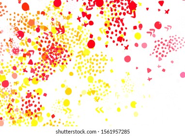 Light Red vector pattern with random forms. Illustration with colorful gradient shapes in abstract style. Elegant design for wallpapers.