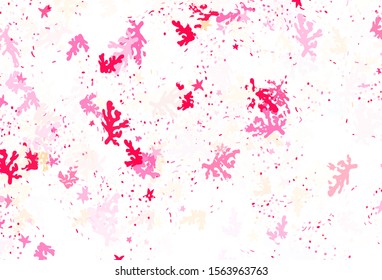 Light Red vector pattern with random forms. Modern abstract illustration with colorful random forms. Modern design for your business card.