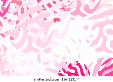 Light Red vector pattern with random forms. Decorative design in abstract style with random forms. Background for a cell phone.