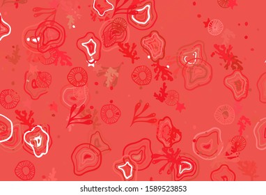 Light Red vector pattern with random forms. Decorative design in abstract style with random forms. Simple design for your web site.