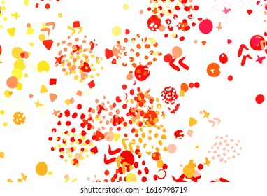 Light Red vector pattern with random forms. Decorative design in abstract style with random forms. Elegant design for wallpapers.