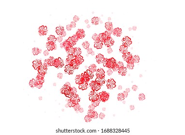 Light Red vector pattern with random forms. Decorative design in abstract style with random forms. Simple design for your web site.