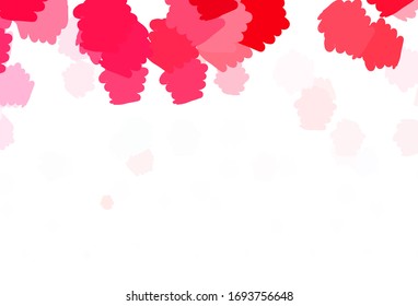 Light Red vector pattern with random forms. Decorative design in abstract style with random forms. Best smart design for your business.