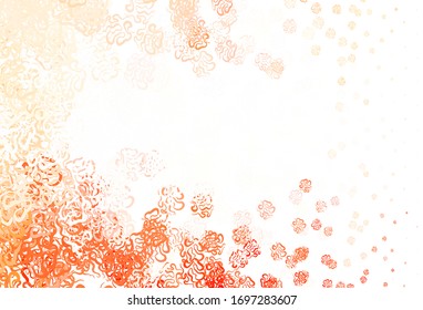 Light Red vector pattern with random forms. Colorful chaotic forms with gradient in modern style. Modern design for your business card.