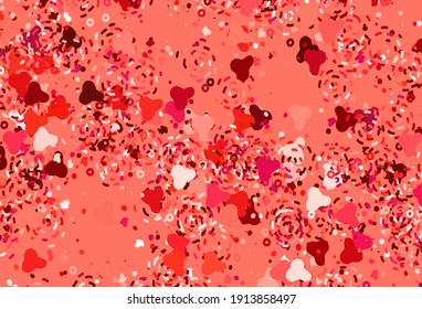 Light Red vector pattern with random forms. Simple colorful illustration with abstract gradient shapes. Best smart design for your business.