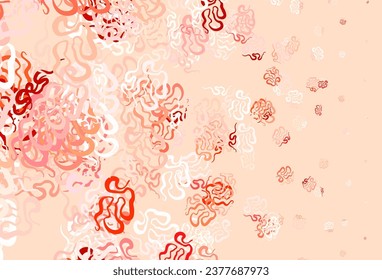 Light Red vector pattern with random forms. Colorful chaotic forms with gradient in modern style. Modern design for your business card.