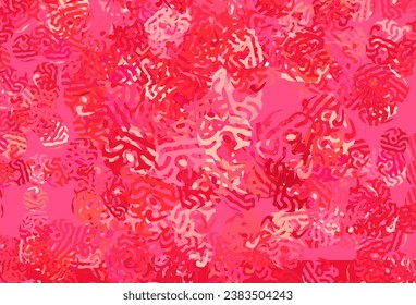 Light Red vector pattern with random forms. Colorful chaotic forms with gradient in modern style. Modern design for your business card.