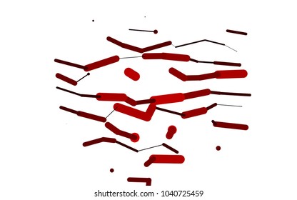 Light Red vector pattern with rounded lines. Shining colored illustration with rounded stripes. The pattern can be used for websites.