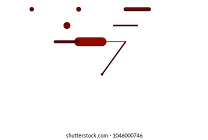 Light Red vector pattern with rounded lines. Modern geometrical abstract illustration with staves. The template can be used as a background.