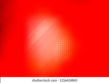 Light Red vector pattern with rounded lines, dots. Shining colored illustration with rounded stripes, dots. The template can be used as a background.