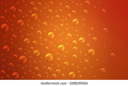 Light Red vector pattern with spheres. Glitter abstract illustration with blurred drops of rain. Beautiful design for your business natural advert.