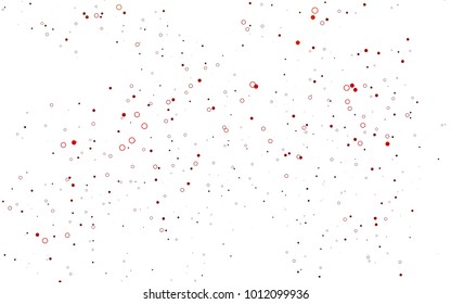 Light Red vector  pattern with spheres. Abstract illustration with colored bubbles in nature style. The pattern can be used for beautiful websites.