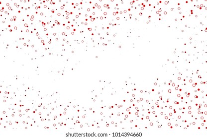 Light Red vector  pattern with spheres. Modern abstract illustration with colorful water drops. The pattern can be used for ads, leaflets of liquid.