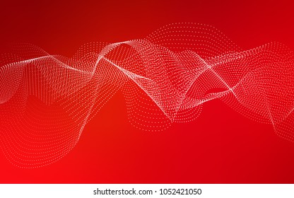 Light Red vector pattern with spheres. Blurred decorative design in abstract style with bubbles. Pattern can be used as texture of water, rain drops.