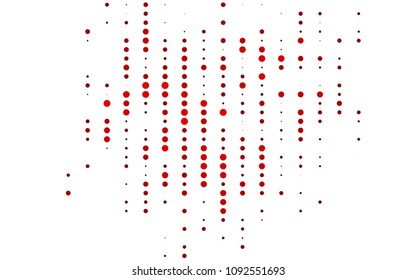 Light Red vector  pattern with spheres. Illustration with set of shining colorful abstract circles. The pattern can be used for beautiful websites.