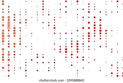 Light Red vector  pattern with spheres. Illustration with set of shining colorful abstract circles. New design for ad, poster, banner of your website.