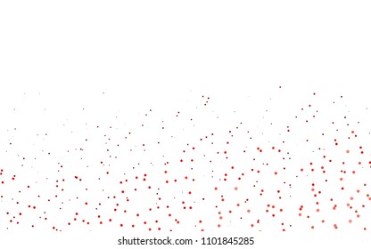 Light Red vector  pattern with spheres. Glitter abstract illustration with blurred drops of rain. New design for ad, poster, banner of your website.