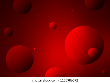 Light Red vector pattern with spheres. Beautiful colored illustration with blurred circles in nature style. The pattern can be used for ads, leaflets of liquid.