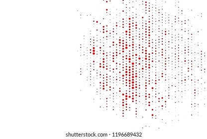 Light Red vector pattern with spheres. Glitter abstract illustration with blurred drops of rain. Pattern for beautiful websites.