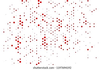 Light Red vector pattern with spheres. Abstract illustration with colored bubbles in nature style. Pattern for beautiful websites.