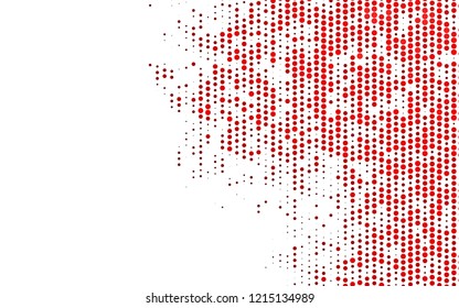 Light Red vector pattern with spheres. Blurred bubbles on abstract background with colorful gradient. Pattern for ads, leaflets.