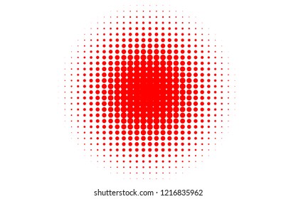 Light Red vector pattern with spheres. Glitter abstract illustration with blurred drops of rain. Pattern for ads, leaflets.